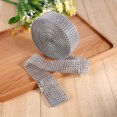 thumbnail image 3 of Rhinestone Mesh Ribbon 3 Colors 8 Rows 10 Yard Trimmable Sparkling Bling Wrap Ribbon for Arts Crafts Party Decorations, 3 of 8