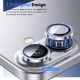 thumbnail image 2 of Dteck Camera Lens Protector for iPhone 16, Individual Metal Ring 9H Hardness HD Tempered Glass Camera Screen Protector Cover for iPhone 16,Silver, 2 of 5