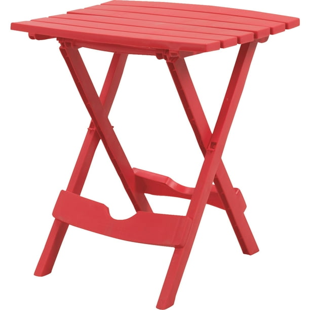 partner Recollection At accelerere Adams Quik-Fold Resin Side Table, Red - Walmart.com