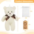 thumbnail image 6 of 10PCS Mini Bear Stuffed Plush Bear, Mini Bear Bulk with Thank You Tag Organza Packing Bag, for Guest Baby Shower Souvenirs Birthday Christmas Gift, 6 of 7
