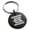 Black, variant on Stainless Steel Letter B Initial Empire Monogram Engraved Small Medallion Circle Charm Keychain Keyring