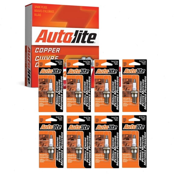 8 pc Autolite 458DP Copper Core Spark Plugs for 5613721 HR10BY Ignition Wire Secondary