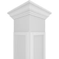 thumbnail image 4 of Ekena Millwork 8"W x 10'H Craftsman Classic Square Non-Tapered X-Board Farmhouse Fretwork Column w/ Crown Capital & Crown Base, 4 of 8