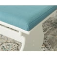 thumbnail image 4 of Linon Weston 3-Piece Farmhouse Indoor Corner Dining Nook with 5-Piece Cushion Set, White/Capri Blue, 4 of 28