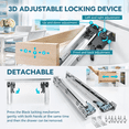Undermount Soft Close&push To Open Drawer Slides 21 Inch 80lb - Walmart.com