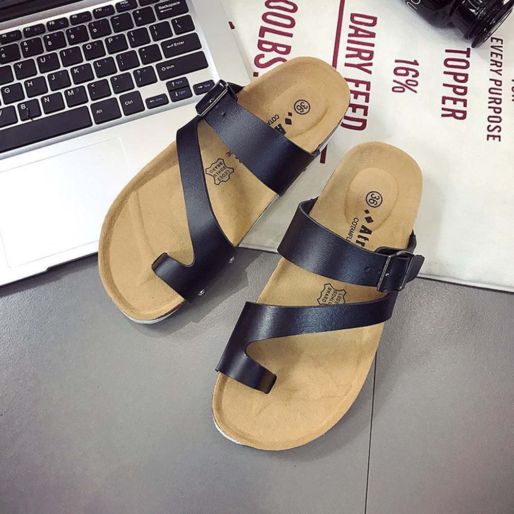 Kepooman Flat Sandals for Women, Summer Casual Soft Adjustable Buckle Flat Open Toe Shoe for Men(Women's Size), Black, US-6 Kepooman Flat Sandals for Women, Summer Casual Soft Adjustable Buckle Flat Open Toe Shoe for Men(Women's Size), Black, US-6