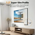 thumbnail image 4 of MountLiving Ultra Slim TV Wall Mount for 26-65" Screens, 1.3" Thin Profile, Swivel & Tilt, Max VESA 400x400mm, 99 lbs, Fits 16" Studs, 4 of 11