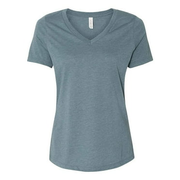 T-Shirt Décontracté à Manches Courtes Col en V pour Femmes