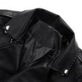 thumbnail image 6 of Sokhug Women's Faux Leather Jackets Moto Biker Short Coat Zip Up Jacket, Black, 6 of 8