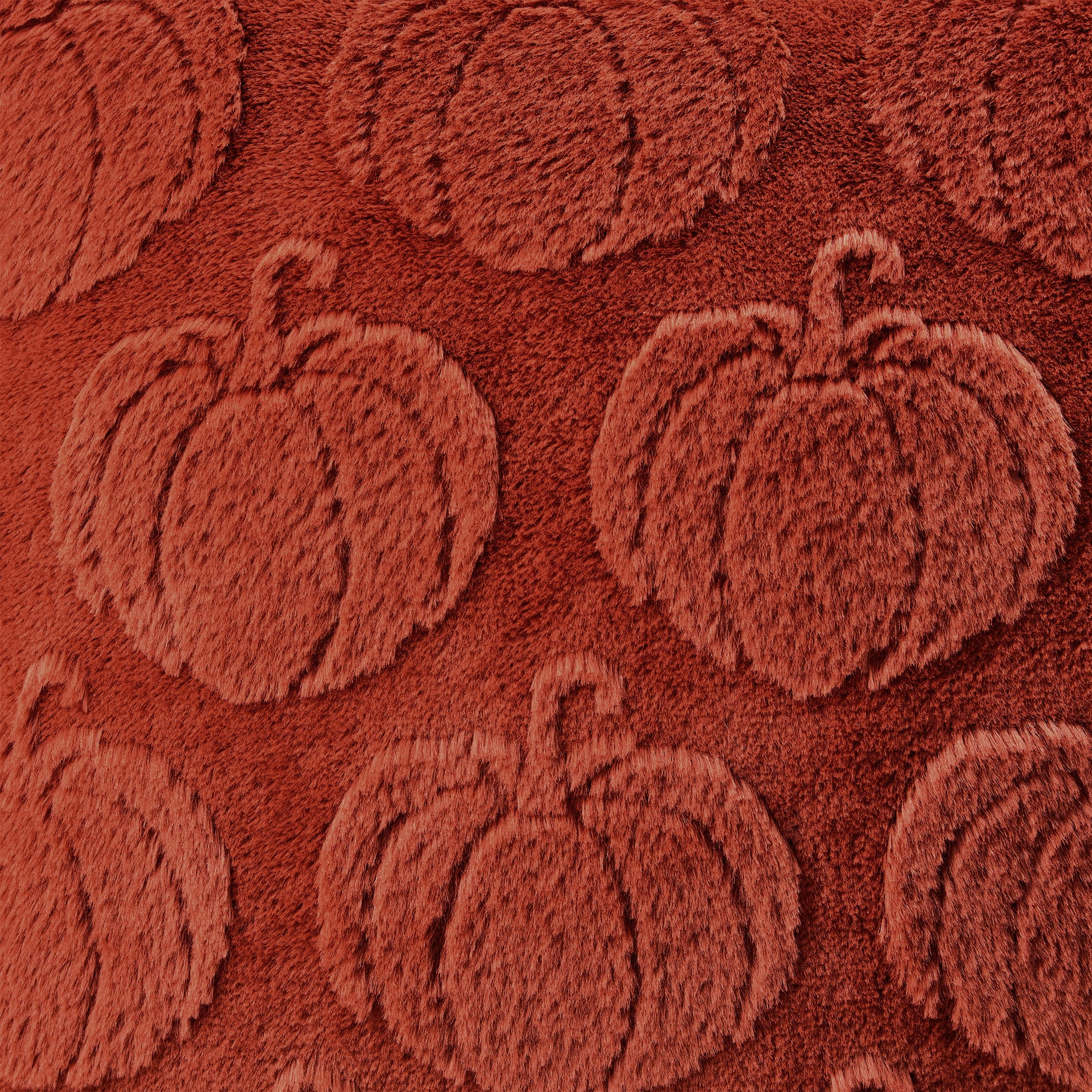 Mainstays 18" x 18" Orange Carved Faux Fur Pumpkin Decorative Pillows (2 Count)