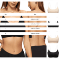 thumbnail image 3 of IQOGKRN Women's Clear Strap Bra Wireless Invisible Low Back Unpadded Bra with Convertible Straps Black L, 3 of 5