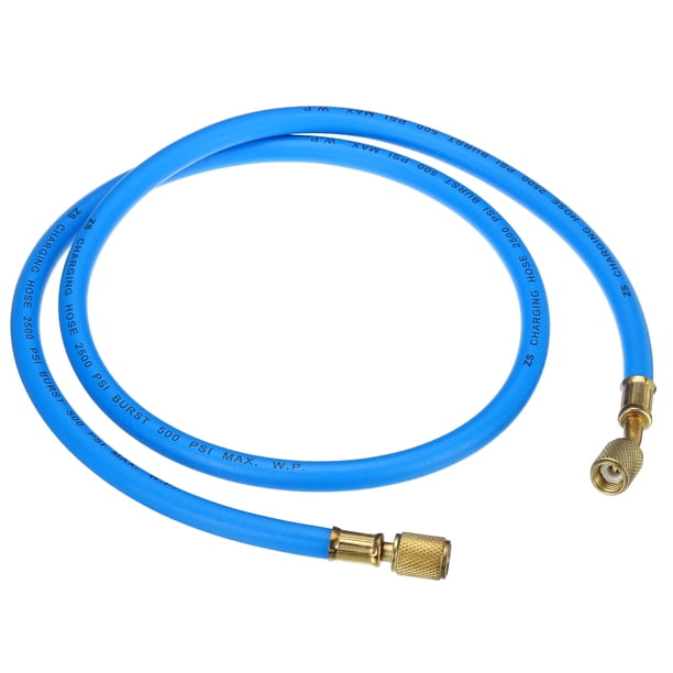 Manguera de carga de refrigerante Uxcell 1/4 SAE 3.9ft 500PSI para manómetro de aire acondicionado