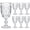 Clear, variant on 24 Pcs Plastic Goblets 7.5oz Vintage Goblet Plastic Wine Glasses Colored Retro Embossed Water Goblets for Wine Bar Juice Baby Shower Wedding Reception Grand Event Party (Pink)