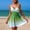 Green, variant on Tummy Control Bathing Suit for Women One Piece Swim Dress Gradient Crossed Beach Swimsuits with Skirt Bottom Purple S