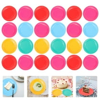 LIOOBO 100pcs Disposable Cake Plates for Birthday Party with Bright Color Paper Dinner Plates