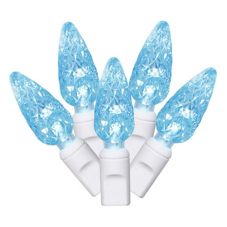 Vickerman Teal LED C6 Single Mold String Lights, 50 Count - Walmart.com