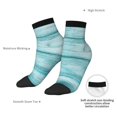 thumbnail image 6 of Naloa Teal Turquoise Wood Ankle Socks for Women Non Slip Socks No Show Socks Classic Low Cut Casual Socks Casual Socks, 6 of 7