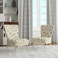 thumbnail image 2 of Designart "Splendid Rustic Polka Dots" Black Polka Dots Upholstered Accent Chair - Modern Arm Chair For Bedroom, 2 of 5