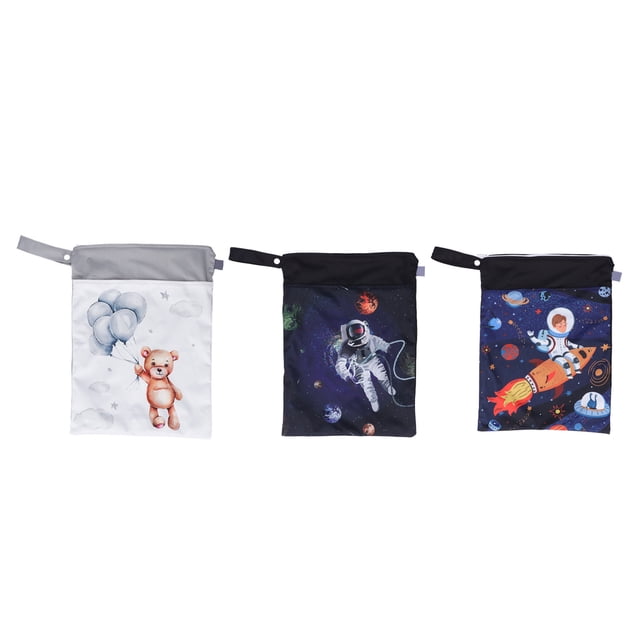 Bolsa seca mojada para bebé, 3 piezas de tela para bebé, bolsa seca húmeda para pañales, bolsas secas húmedas optimizadas para la excelencia