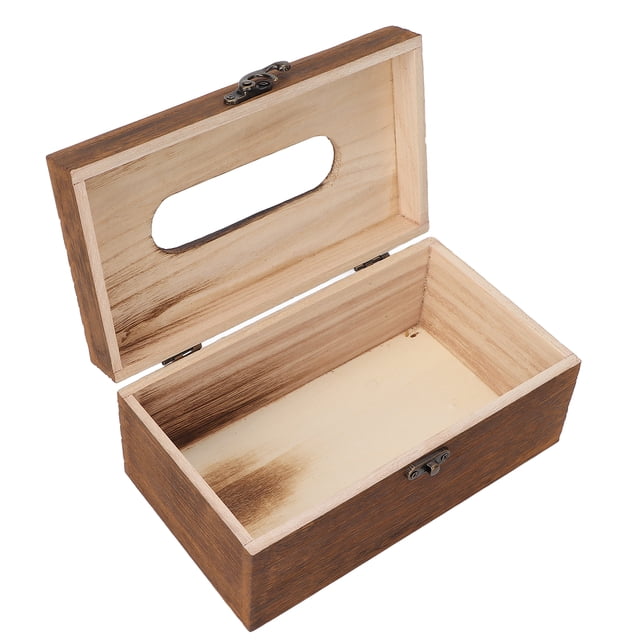 Caso de Almacenamiento de Toallas de Papel, Exquisita Exquisita Burnt Burnt Wood Box Box Box Aplication for Massage Shop