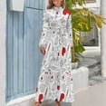 thumbnail image 4 of Blood Medical Equipment Pattern Women's Long Dress Long Sleeves Dress Vintage Dresses Party Maxi Dress High Waist Dress, 4 of 4