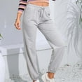 thumbnail image 6 of XFLWAM Classic Sweatpants for Women Teen Girls Wide Leg Loose Fit Drawstring Trousers Pants Active Joggers Lounge Sweatpants, 6 of 9