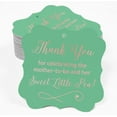 thumbnail image 2 of Inkdotpot Hang Tags Thank You For Celebrating The Mother To Be Baby Shower Favor Bracket Shape Gift Tags Real Rose Gold Foil Bonbonniere Tag Pack Of 50, 2 of 7