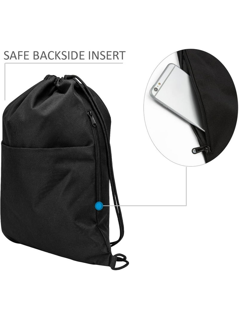 Drawstring Backpack Water Resistant String Bag Sports  display picture 2