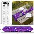thumbnail image 3 of Purple Halloween Table Runner Linen Burlap Table Runner 72 Inches Long Black Pumpkins Spiders Ghost Cat Dresser Scarves for Kitchen Island Coffee Dining Room Party Wedding Holiday Decoration 16"x72", 3 of 8