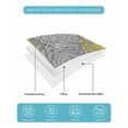 thumbnail image 5 of Yellow Gray Floral Full Size Down Alternative Comforter, Lightweight Comforter Quilt Bedding Set with Pillow Shams Farmhouse Retro Abstract Flowers Art All Seasons Bed Comforter Duvet Insert 78"x90", 5 of 7