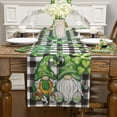 thumbnail image 2 of St Patricks Day Table Runner, Funny Gnome St Patricks Day Decoraions Lucky Shamrock Seasonal Spring Holiday Table Decorations for Indoor Outdoor Dining Table Decor (13'''' x 36''''), 2 of 6