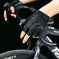 thumbnail image 4 of Guantes negros para dedos cortos para bicicleta estática, deportes al aire libre, absorción de impactos y transpirables, 4 of 6