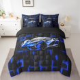 thumbnail image 2 of Erosebridal Gradient Rectangle Bed in a Bag King size, Cool Racing Car Bed Set, Extreme Sports Decor, Reversible, 2 of 5