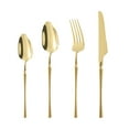 thumbnail image 1 of Chmadoxn Place Mats 4-piece Set Handle Stainless Steel Tableware Dessert Salad Spoon Fork Handle Steak Knife Fork Spoon Tea Spoon tableware tableware, 1 of 2