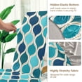 thumbnail image 5 of Yayeee 2 Pack Dining Chair Covers Stretch Parson Chairs Slipcovers Seat Protector, Blue Geometric Pattern, 5 of 6