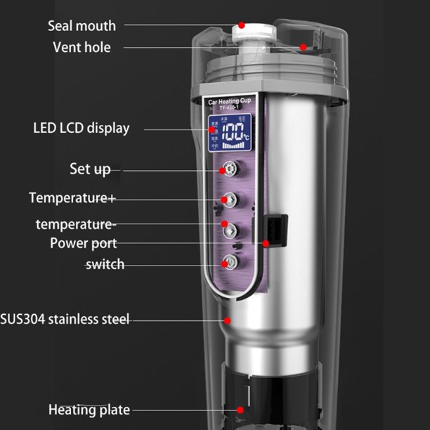 Hervidor de agua de calentamiento rápido para coche, taza de agua caliente para vehículos, camiones, accesorios para automóviles Tmvgtek Accesorios para autos y motos