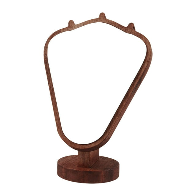 Expositor de collares, soporte para joyas, maniquí de collar con base de madera de moda para Blanco
