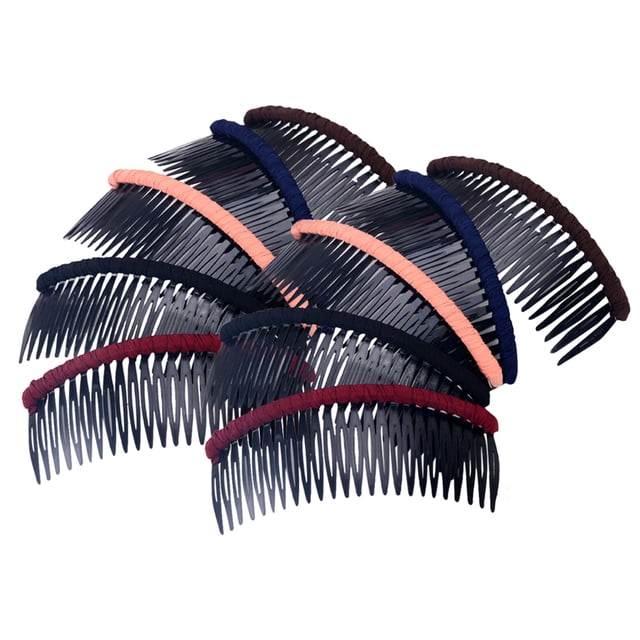 10pcs Simnple Hair Comb Handmade Cloth Hairdressing Comb Interleaved Comb Modern Hair Comb for Women Girls (Mixed Color)