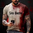 thumbnail image 2 of YDLCAFD Male Ita Print Theme Casual Crewneck Graphic Plus Size Shirt Printed Solid Color Short Sleeve Top, 2 of 6
