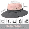 thumbnail image 5 of RoamRider Women's Sun Hat with Ponytail Hole, Foldable Wide Brim UV Protection Beach Hat, Cool Mesh Breathable Bucket Cap, Pink, 5 of 7