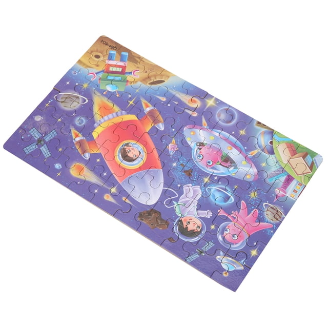 Fosa 60pcs Children Puzzle Exquisite Cartoon Pattern Kid Jigsaw Puzzles Toy Gift with Storage Box,Cartoon Puzzle,Puzzle