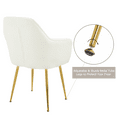 thumbnail image 4 of AVAWING Velvet Dining Side Chairs, White (Set of 2), 4 of 7