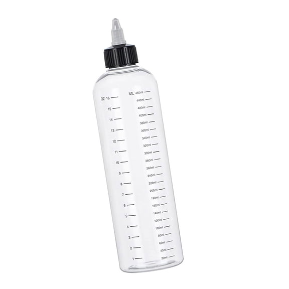 Transparent Liquid Bottle 500ml Squeeze Design Hair Applicator Bottle For Hair Dyes Cleaning Solution Essential