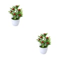 thumbnail image 2 of Guardoinrt Choose Favorite Colors Fake Potted Plants Designed For Any Room Artificial Plant Big Red Fruit 2Set, 2 of 6