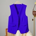 thumbnail image 2 of DondPO Blazers For Women Summer Blazer For Women Womens Blazers For Work Casual Vest For Women Plus Size Blazer Blazers For Women Business Casual Womens Vest Top Blue 3XL, 2 of 6