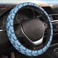 thumbnail image 3 of Lsque Leaves And Flowers Ultra Soft Car Steering Wheel Cover for Women, Standard 15 inch Size for Truck Van SUV Auto, 3 of 8