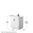 thumbnail image 5 of Wyndham Collection Miranda 30" Wood Single Bathroom Vanity in White/Matte Black, 5 of 6