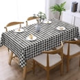 thumbnail image 6 of Rectangle Tablecloth with Wave Lace 60x84 Inch, Vintage Black White Checkered Rectangular Table Cloths Waterproof Table Cover Decorative Table Cover for Dining, Parties, Camping, 6 of 8