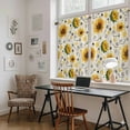 thumbnail image 5 of Vintage Sunflower Kitchen Curtains 54 Inch Length, Summer Botanical Farmhouse Floral Tiers Curtains for Bathroom Bedroom Cafe, Light Filtering Small Window Treatment Short Drapes 2 Panels 42"Wx54"L, 5 of 8