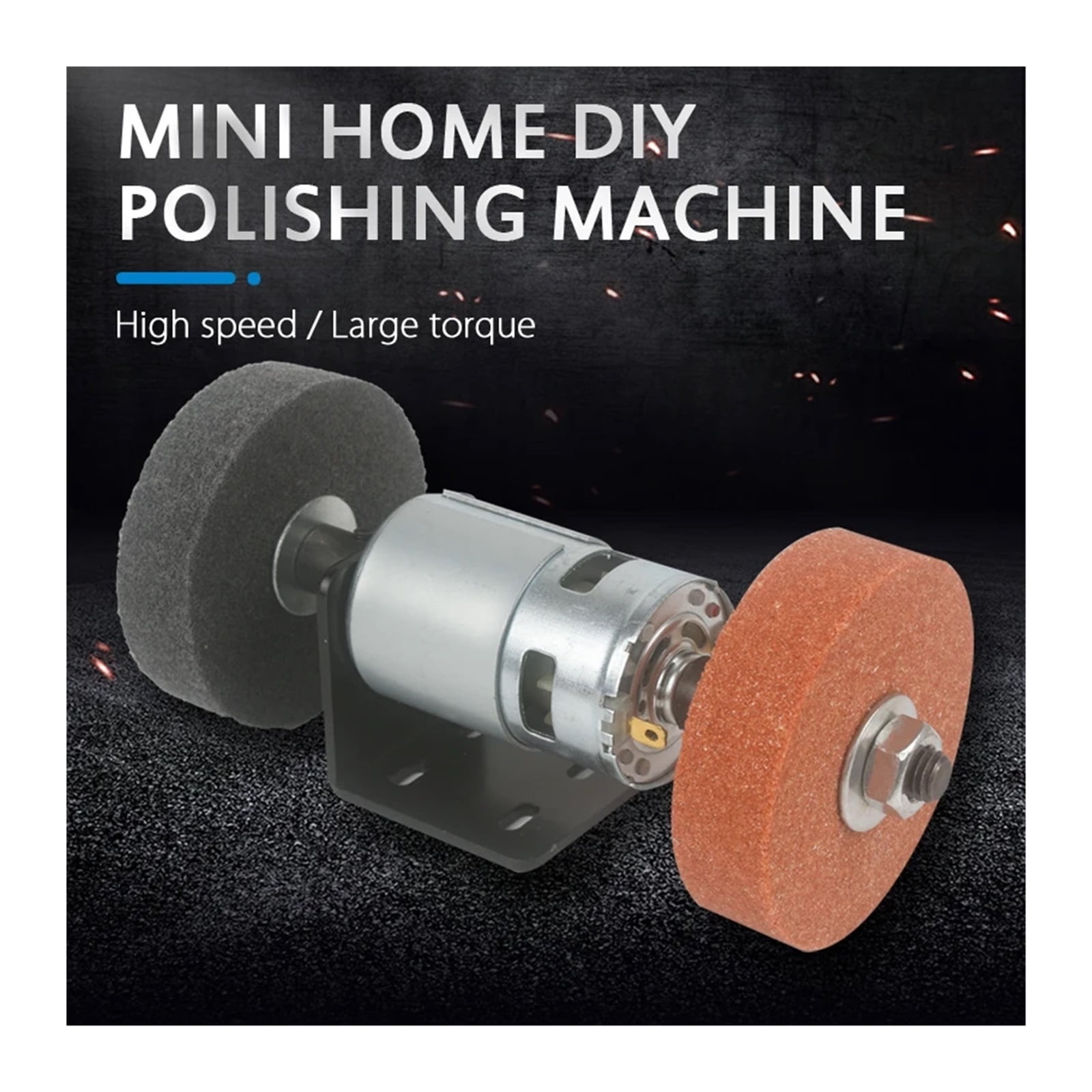 Grinding Wheel Edge Sharpener Machine Electric Emery Banogni Bench Grinder Polisher DIY Jade Jewelry Dental Bench Sanding Tools ,Easy to Use